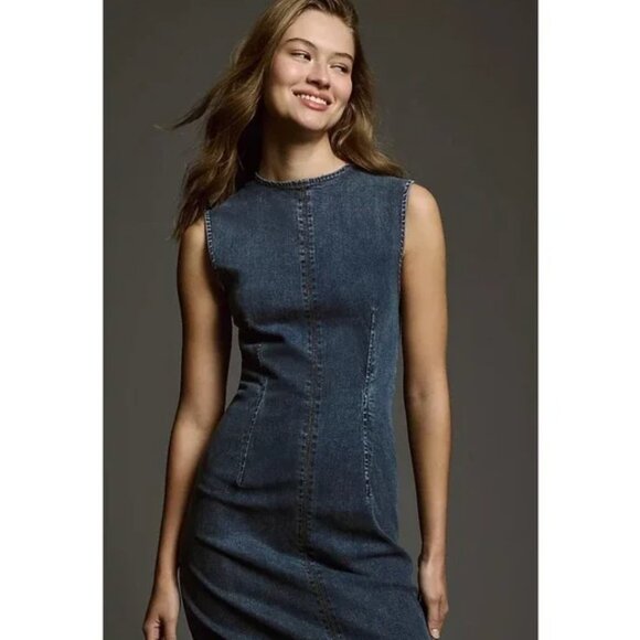 Reformation Jeans Kendi Dress Denim Stretch Mini 6 - Picture 12 of 12